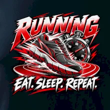 Běžecká bota se stopkami eat sleep repeat