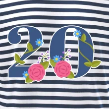 Květinové číslo kreslené - 20