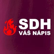 SDH nápis (oheň, název sboru - vlastní nápis)