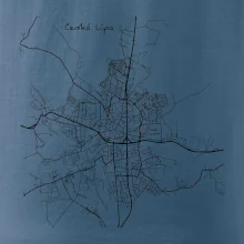 Česká Lípa - Mapa černobílá