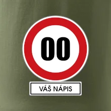 Dopravní značka - rychlost - váš nápis