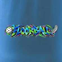Florbalové graffiti v neonových barvách