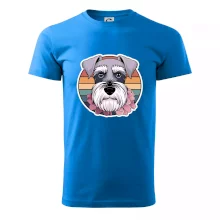 Knírač - fenka a květiny