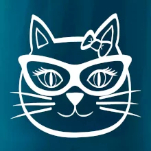 Kočičí holka s brýlemi