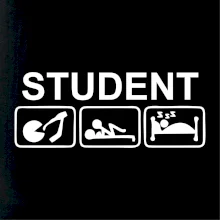 Pít užívat spát - student