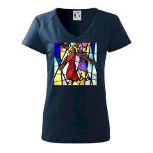 Vitráž - Ježíš a kříž