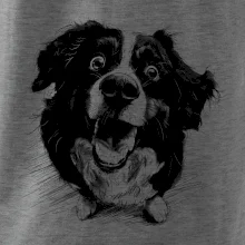 Černobílá karikatura Bernský salašnický pes