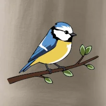 Sýkorka modřinka na větvi