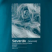 Severák - vrstevnice v obdélníku