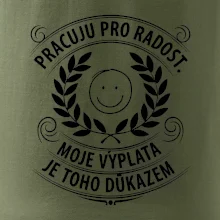 Pracuju pro radost. moje výplata je toho důkazem