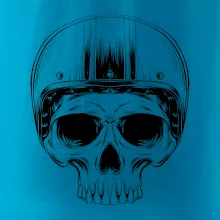 Motorkář lebka s kulatou hlavou