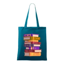 Knihomol stojící knihy