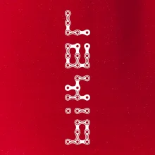 Biker nápis na výšku řetěz