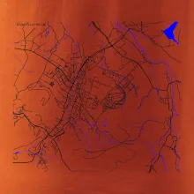 Kopřivnice - Mapa s vodními toky