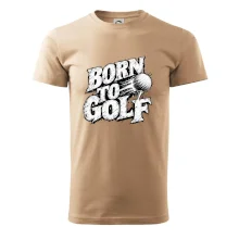 Born to golf černobílý drsný potisk