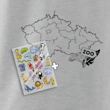 Tričko s mapou + ZOO nažehlovačky