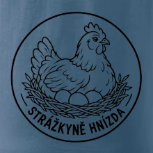 Strážkyně hnízda slepice v emblému