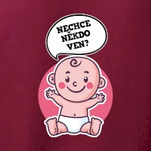 Nechce někdo ven - Triko pro porodní asistentku