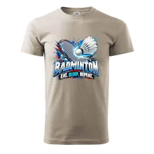Badmintonová raketa s košíčkem eat sleep repeat