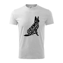 Německý ovčák sedící napis