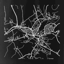 Mapy měst černobílé Turnov