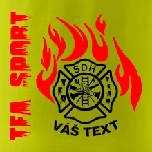 TFA Sport SDH (červený oheň) - Vlastní nápis