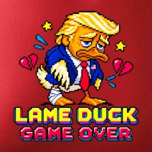 Trump lame duck pixel art game over