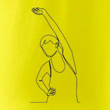 Protahující se žena jedním tahem