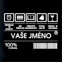 Vaše jméno - čárový kód