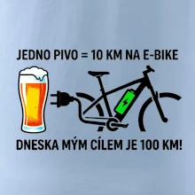 Jedno pivo = 10 km na E-bike. Dneska mým cílem je 100 km!