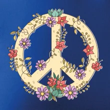 Peace symbol pískový