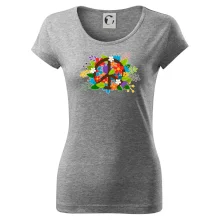 Peace symbol prorostlý květinami