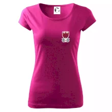 Folklor na prsu květina čtyřlistá