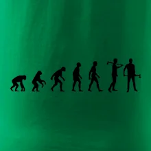 Evoluce dřevorubec - sekera