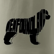 Novofundlandský pes - nápis v tělě