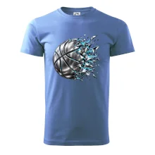 Kovový basketbalový míč s elektrickými střepy
