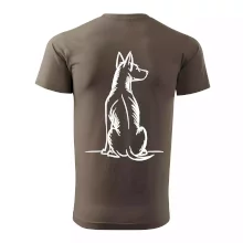 Pes kreslený zezadu