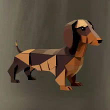 Jezevčík - slepený z papíru