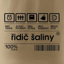 Čárový kód - řidič šaliny