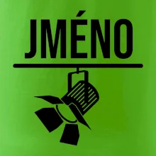 Jméno a nápis na zádech - stage crew