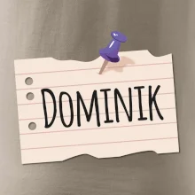 Papírek se jmenovkou - prso - vlastní jméno