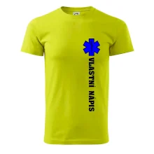 Hvězda života - vlastní nápis vpředu a vzadu