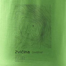 Zvičina - vrstevnice v obdélníku