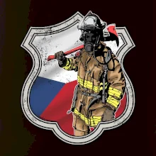 Hasič erb - Česká vlajka