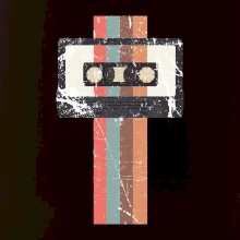 Retro kazeta - pruhy