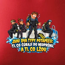 Dva typy potápěčů v neoprenu