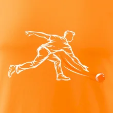 Bowling dynamická silueta hráče
