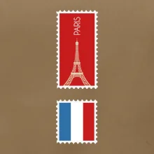 Paříž známka barevná