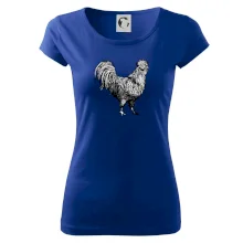 Kohout kreslený černobílý