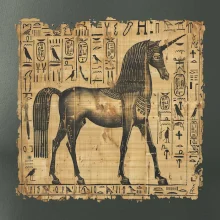 Egyptské hieroglyfy jednorožec